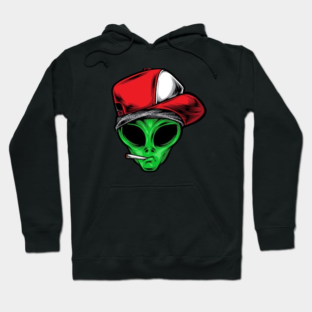 Swag Alien Head Hoodie by DDP Design Studio